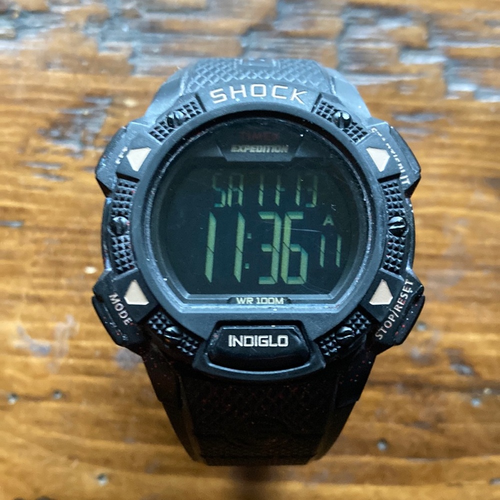 Timex Expedition Shock Resistant watch. WR 100M